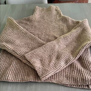 Chunky Ribbed Knit Turtleneck Sweater size S